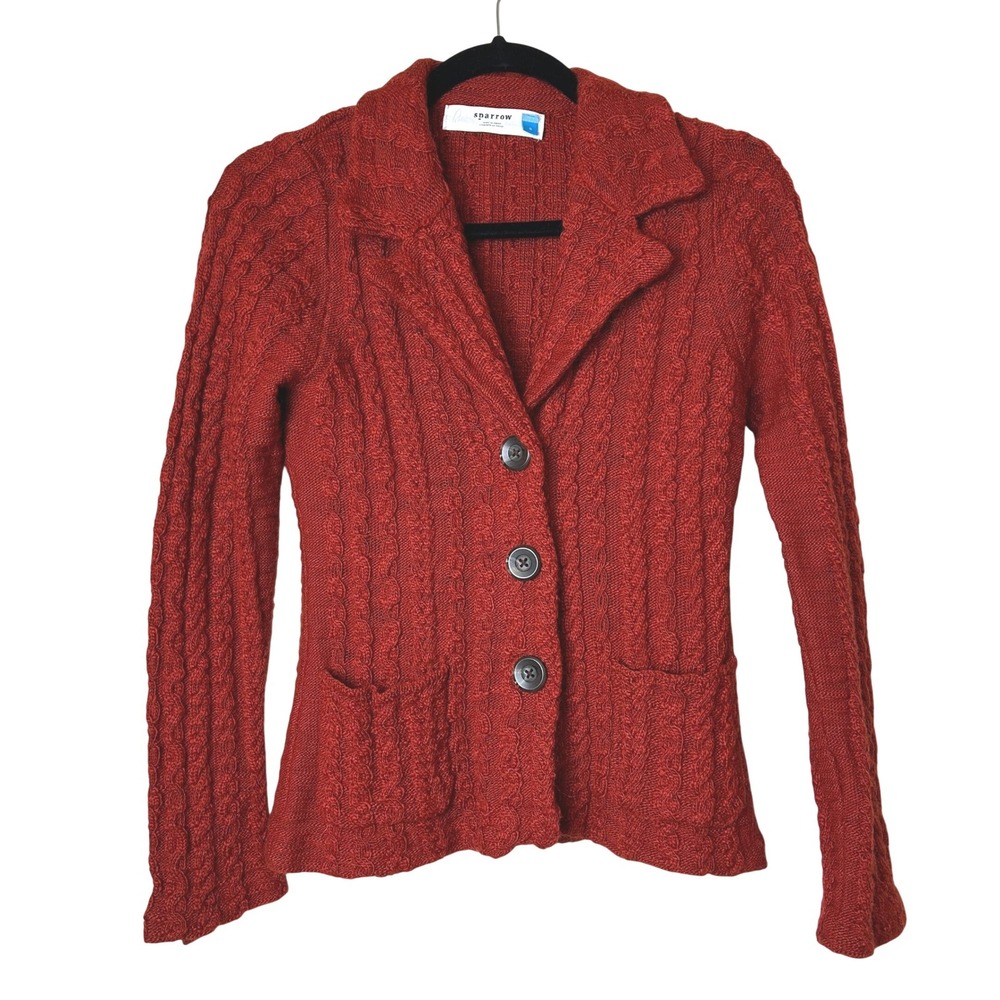 Anthropologie Sparrow Cable Knit Sweater Blazer Women S Flared Sleeve Whimsigoth